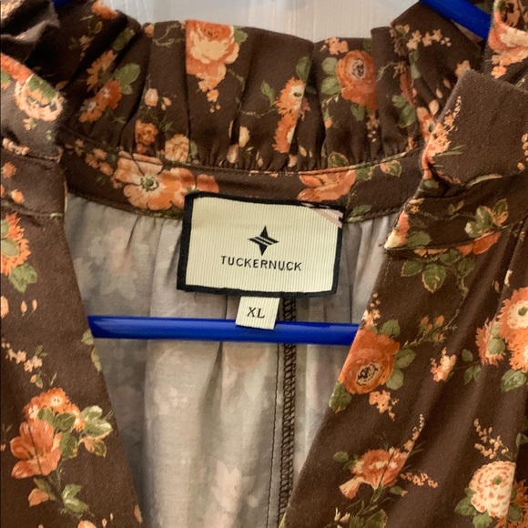 Tuckernuck brown floral mini dress sz XL - Picture 3 of 7